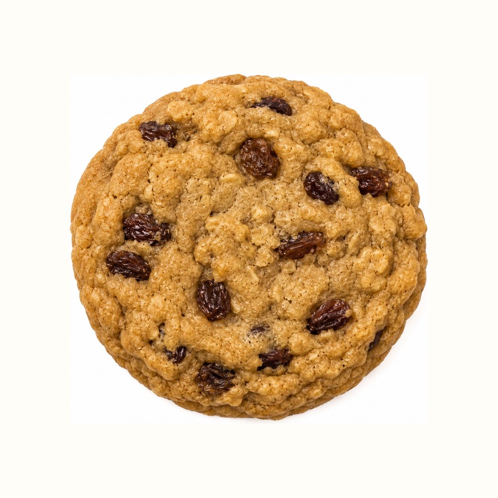 An oatmeal raisin cookie
